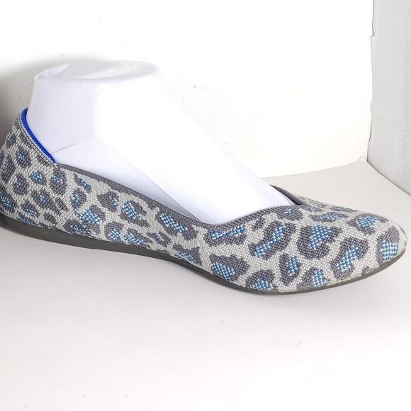 Rothy's Women's The Flat Round Toe US8,5 Spotted Leopard Textile Ballet Flats - Picture 7 of 12